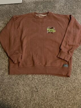 Eddie Bauer Rust Brown Crewneck Sweatshirt with Logo